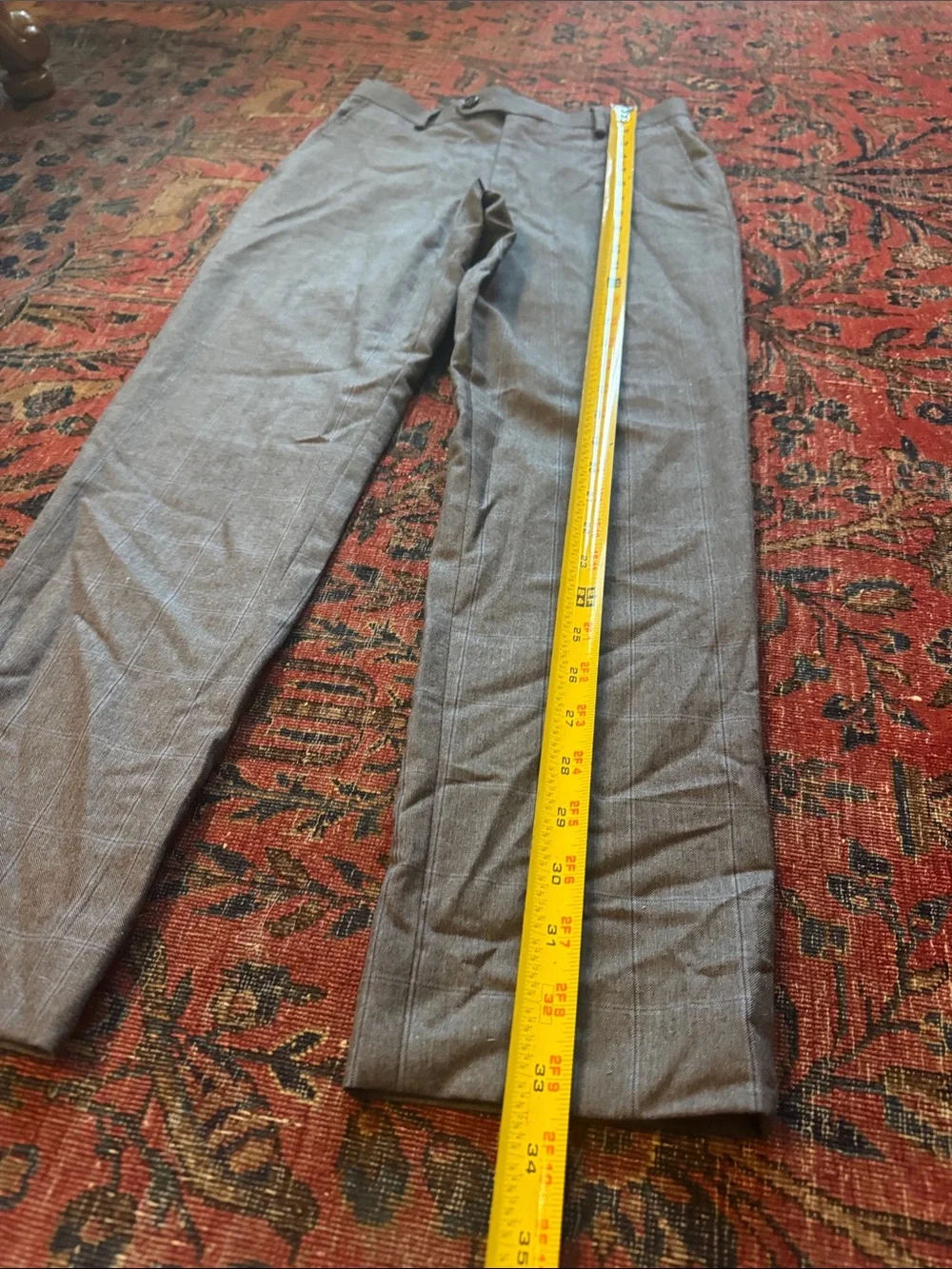 Boys (10) Ralph Lauren Gray Plaid Dress Pants